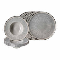 PIZZA- UND PASTA-SET Natura Grau 12er Set - Grau, Keramik (2/2/2cm) - Ritzenhoff Breker