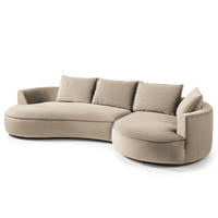BIGSOFA - Beige, Naturmaterialien/Kunststoff (322/82/154cm) - home24