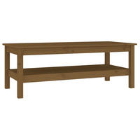 COUCHTISCH Honigbraun 110x50x40 cm Massivholz Kiefer - Braun, Holz (50/110/40cm) - furnicato