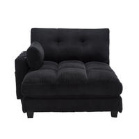 SOFABETT 140/112/81 cm Schwarz - Schwarz, Textil (112/81/140cm)