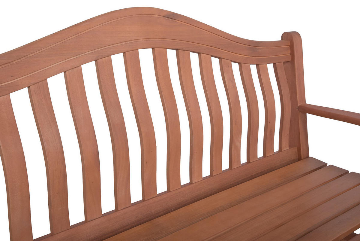 GARTENBANK Catrin 3-Sitzer Terrassenbank - Braun, Holz (151/92.5/67cm) - DELUKE