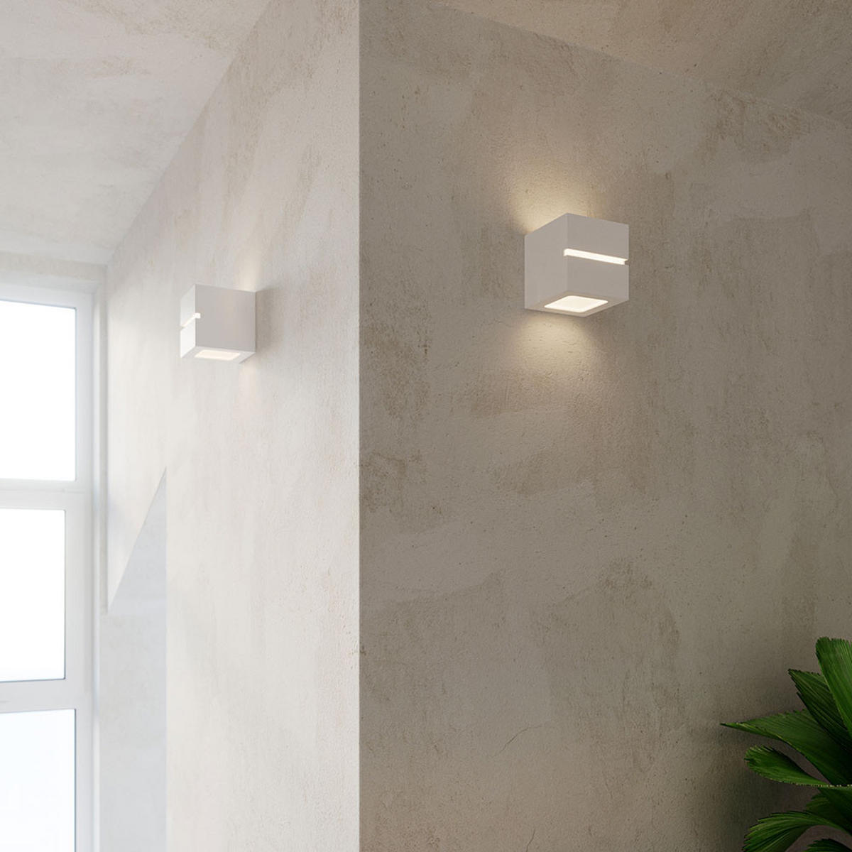 WANDLEUCHTE Keramik Weiß Up & Down Beleuchtung - Weiß, Keramik (15/15/15cm)