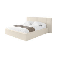 POLSTERBETT mit Bettkasten und Lattenrost, Boxbett ohne Matratze - RIVO 200x200 Beige - Champagner, Holzwerkstoff/Textil (200/200cm) - ALTDECOR