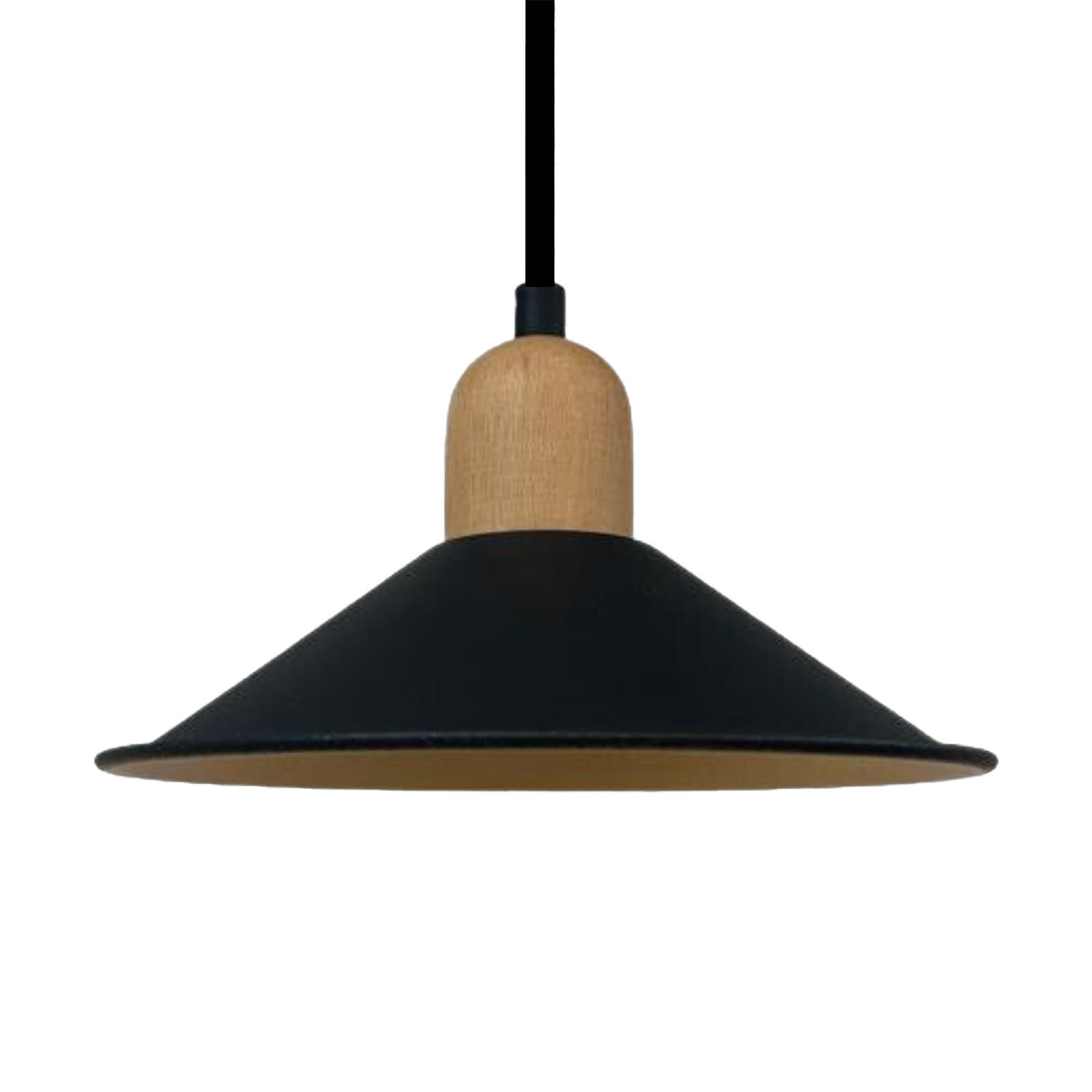 PENDELLEUCHTE Ferh 35/20 cm - Goldfarben/Schwarz, Holz/Metall (35/20cm) - Bamyum