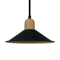 PENDELLEUCHTE Ferh 35/20 cm - Goldfarben/Schwarz, Holz/Metall (35/20cm) - Bamyum
