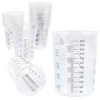 LACKMISCHBECHER 50 Stück 600ml - Transparent, Kunststoff (0.6L)