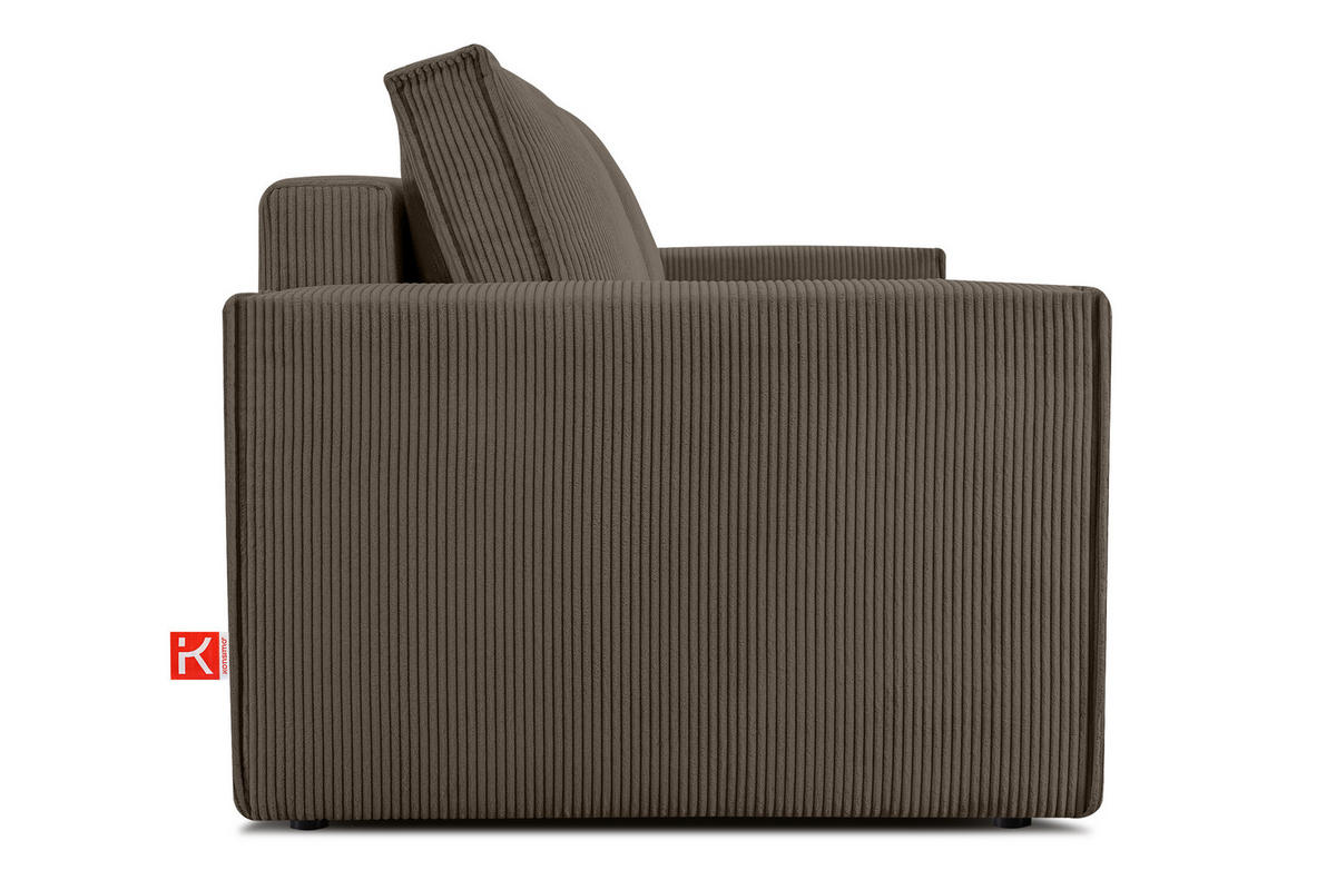 SCHLAFSOFA NAPI in Pet Friendly Cord-Stoff, braun - Schwarz/Braun, Textil (228/89/101cm) - KONSIMO®