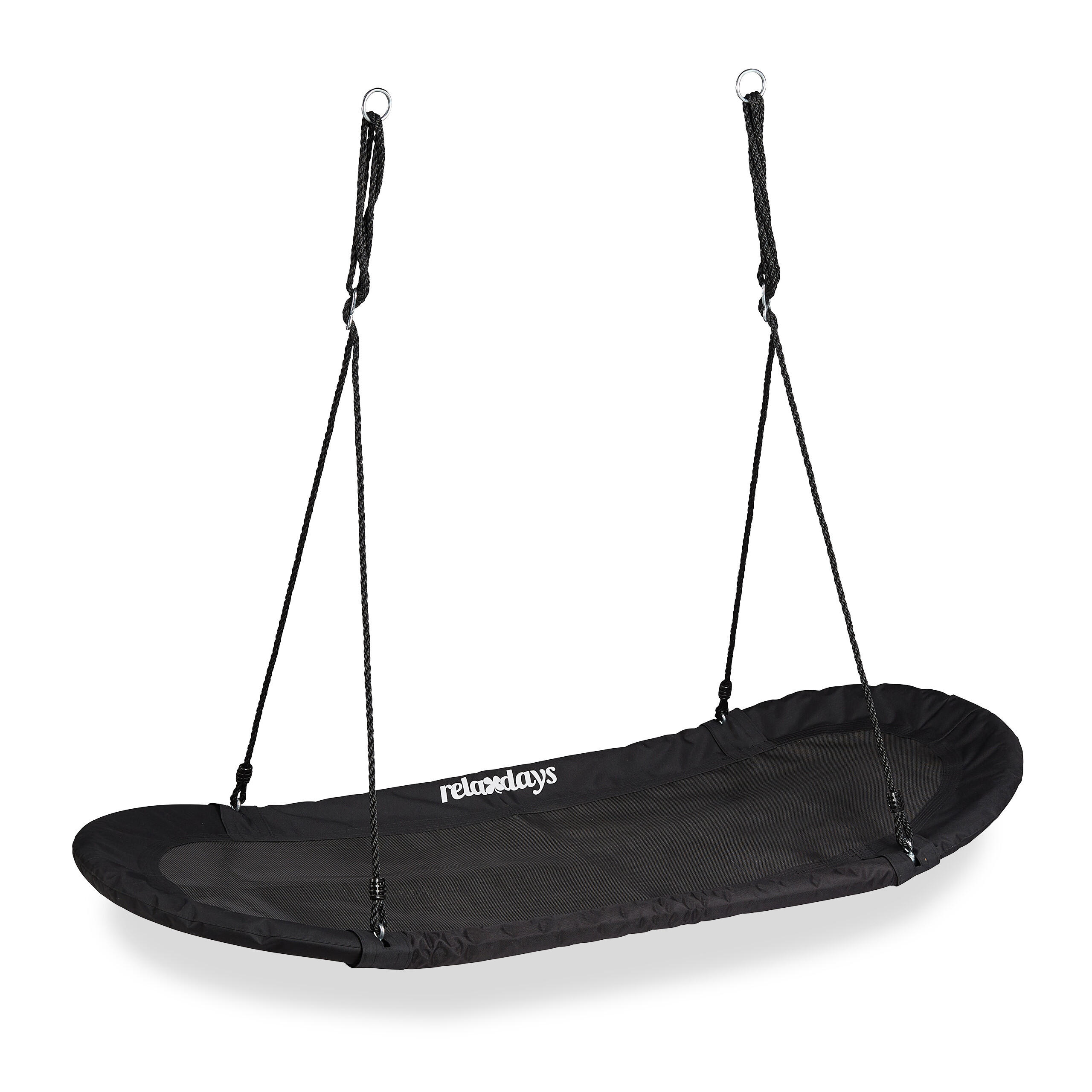 GUNGA svart fågelbo XXL - Svart, Textil/Plast (166/15/71cm) - Relaxdays