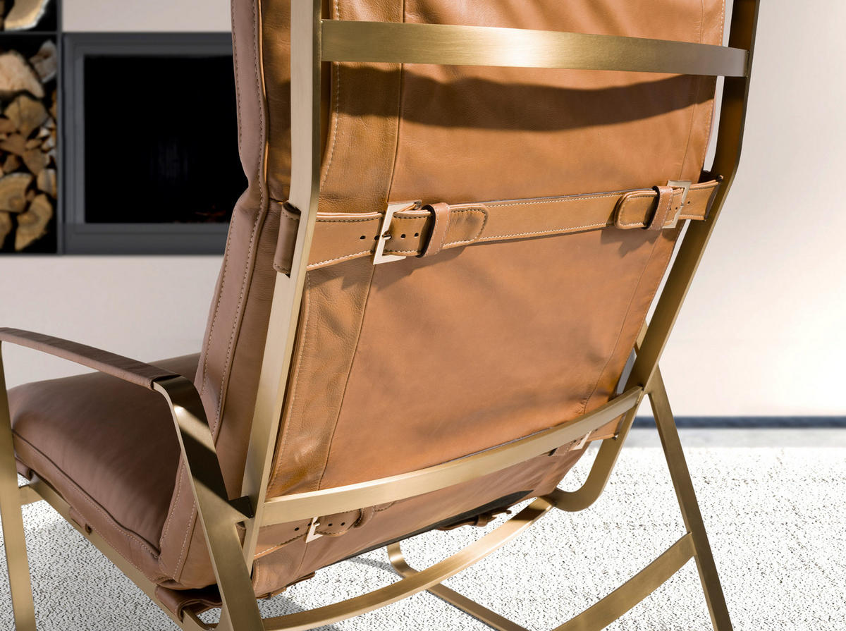 SESSEL Kamel Gold 69/89/101 - Braun, Leder (69/101/89cm) - ANGEL CERDA