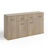 SIDEBOARD GIACOMO III 160/85/33 cm mit 2 Schubladen 4 Türen Sonoma Eiche - Sonoma Eiche, Holzwerkstoff (160/85/33cm) - MASSENO