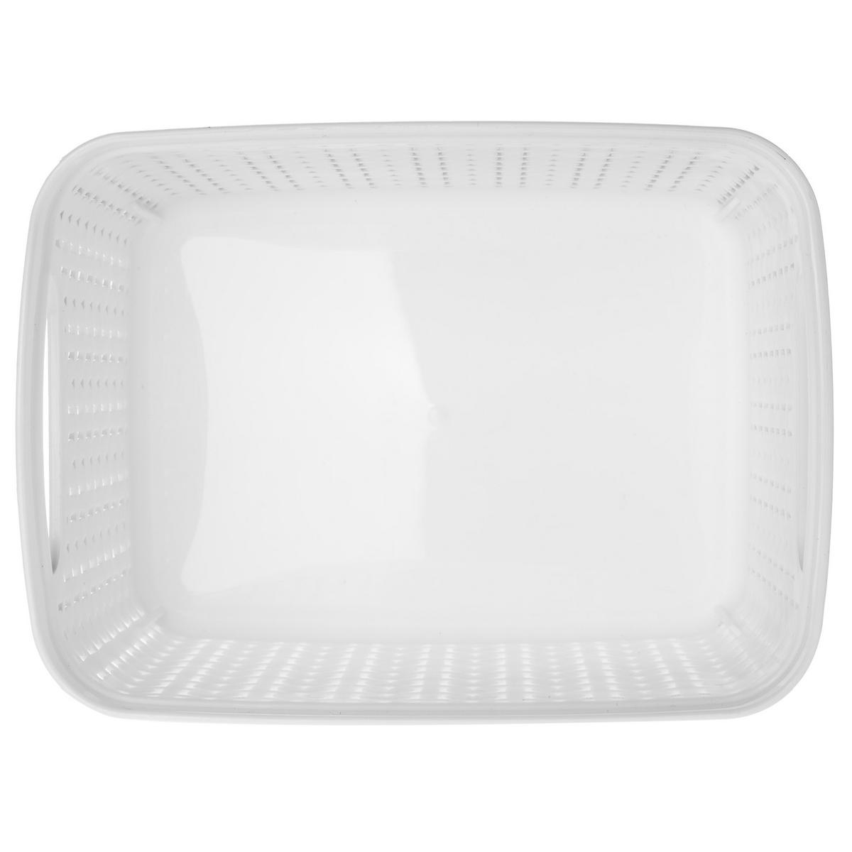 PLASTIKKORB 1,5 l, weiß - Weiß, Kunststoff (11/15cm) - KADAX