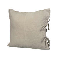 KISSENBEZUG reines Leinen leinen-taupe 80/80 cm - Taupe, Naturmaterialien (80/80cm) - beties Heimtextil