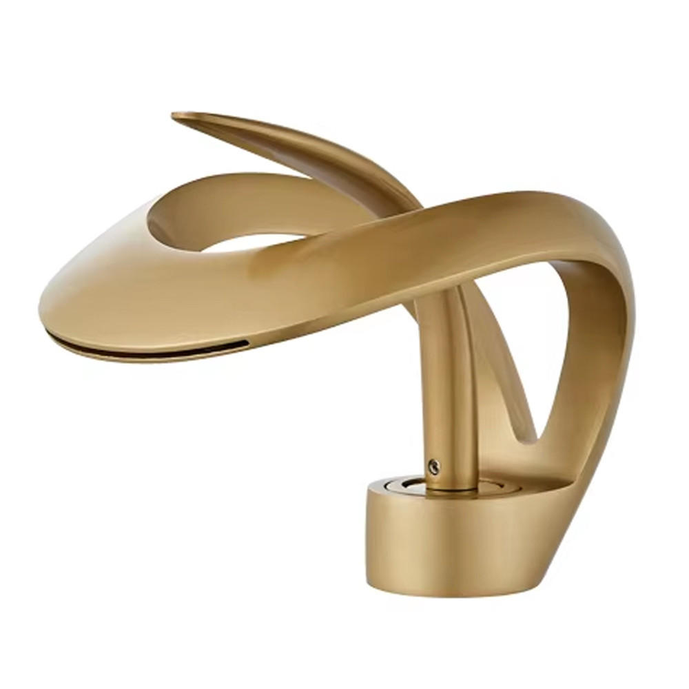 WASCHTISCHARMATUR Messing, Gold, Heiß-/Kaltwasser - Goldfarben, Metall (5/15/9cm) - Kaket