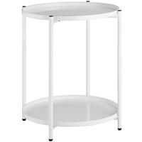 BEISTELLTISCH Oxford,45,5 x 45,5 x 53 cm,weiß - Weiß, Metall (45.5/45.5/53cm) - tectake