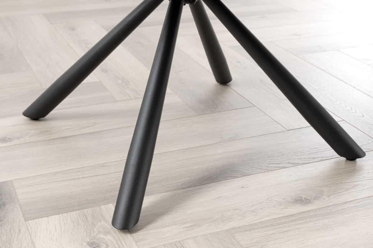 STUHL BIG GEORGE Samt Beige 95 cm - Beige/Schwarz, Textil/Metall (59/93/68cm) - riess-ambiente