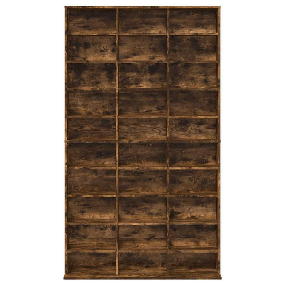 CD-REGAL mit 10 Ebenen 102/23/177,5 cm, aus Holzwerkstoff, in Räuchereiche - Braun, Holz (102/177.5/23cm) - vidaXL