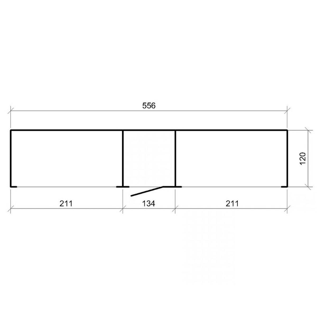 TIMBELA M986-CAVERN STEEL Dvojitý Prístrešok na Drevo s Úložným Priestorom 6,49 m², dve zóny na palivové drevo s celkovou kapacitou ~8,8 m³ - sivá, drevo (118/220/550cm) - Timbela