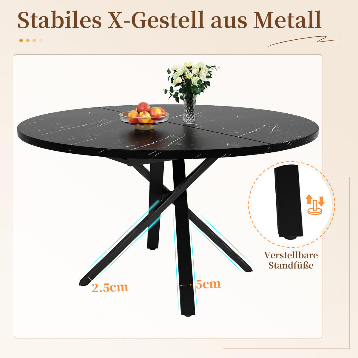 ESSGRUPPE 5-teilige Ausziehbarer Esstisch & 4 Samtstühle - Weiß, Holzwerkstoff (140/76/100cm) - Urban Meuble