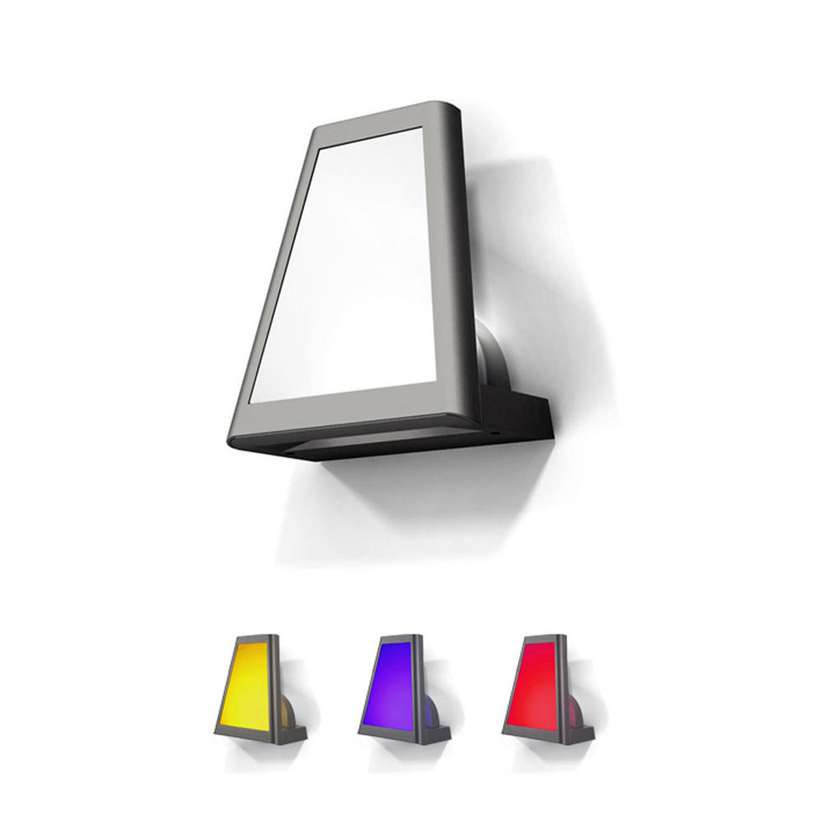 LED AUSSEN-WANDLEUCHTE Alu Anthrazit - Anthrazit, Metall (22/25/11.4cm)