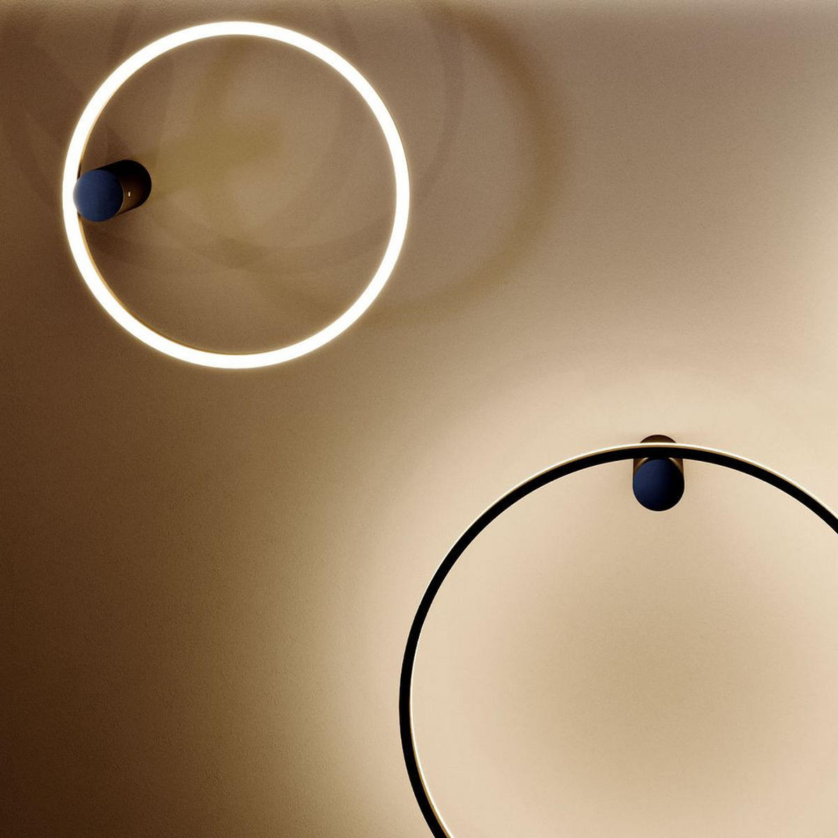 LED-DECKENLAMPE Ring Air Schwarz/Gold Ø 60cm - Goldfarben/Schwarz, Metall (60/60/3.3cm) - s.luce