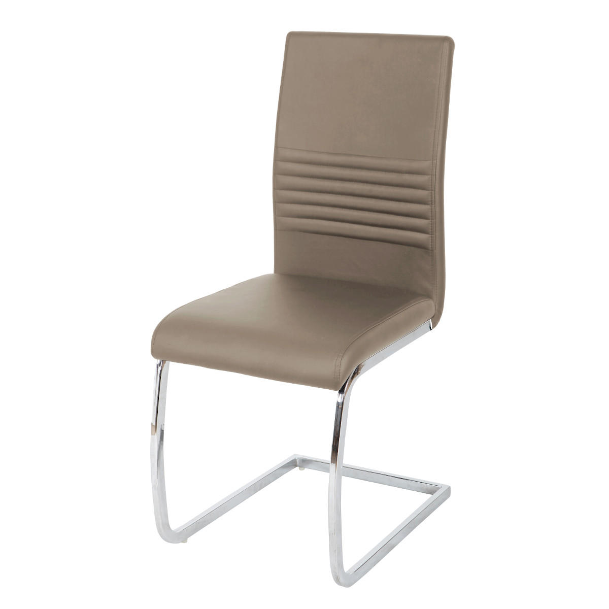 SCHWINGSTUHL LUCY Freischwinger 2er Set Kunstleder Taupe - Beige, Textil (43/98/49cm) - SVITA