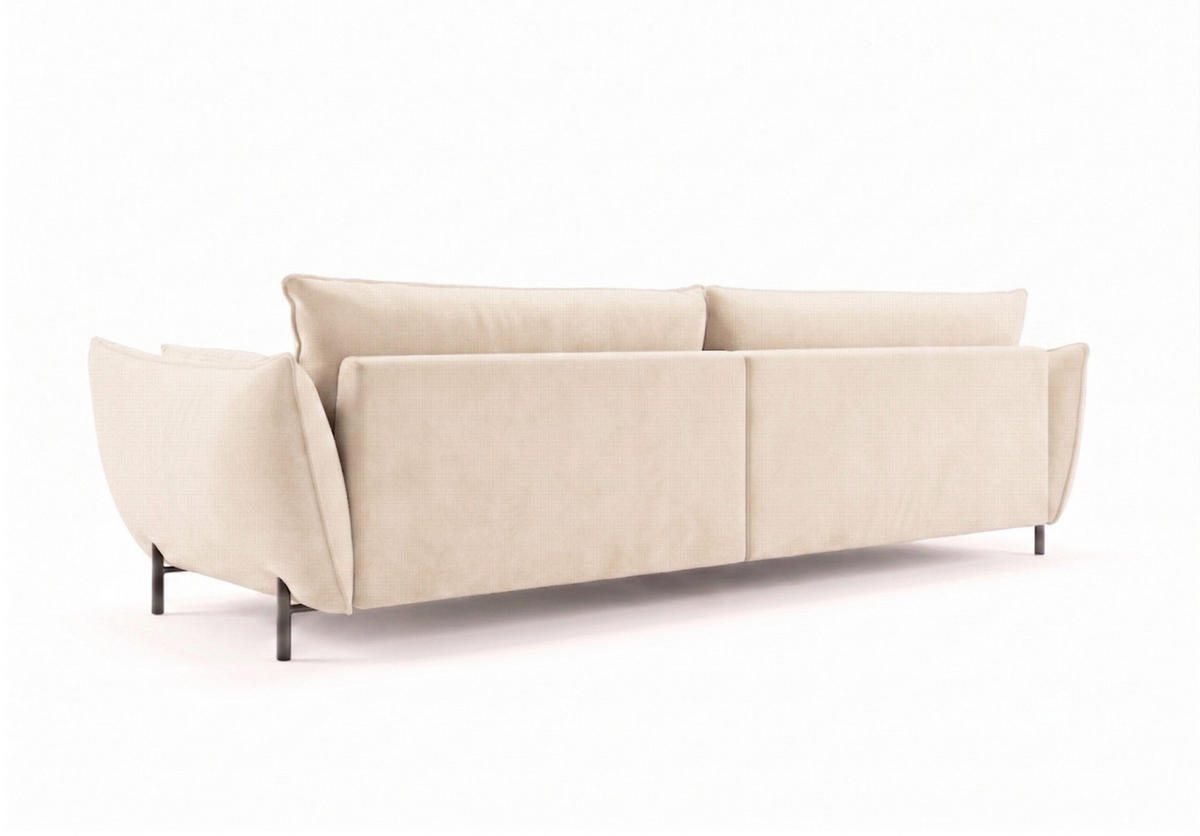 SOFA 3-Sitzer für Terrasse und Garten, Stoff Sunlight, Ecru, SUNMEE - Ecru, Holz (188/90/95cm) - Kaiser Möbel