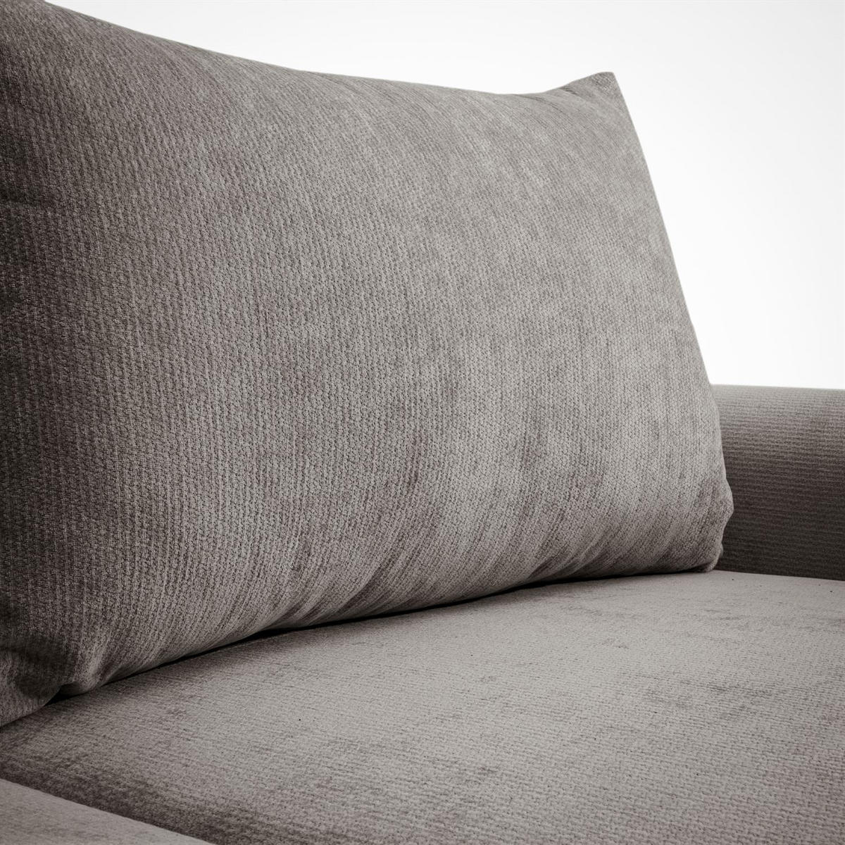 ECKSOFA GOYA mit Schlaffunktion und Bettkasten, Rechte, Perfect Harmony 85 - Hellgrau, Textil (302/184cm) - Lookway