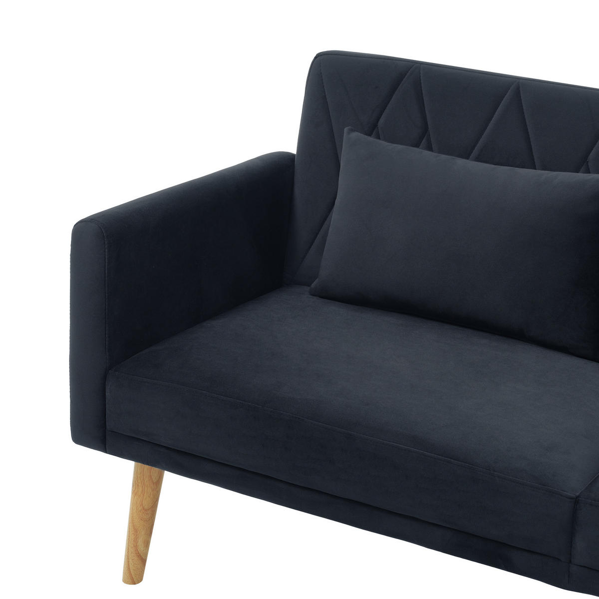 SOFA 2-Sitzer 180/75/82 cm Schwarz - Schwarz, Textil (75/82/180cm)