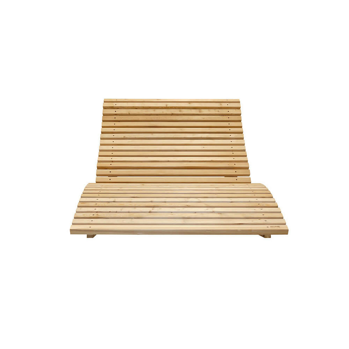 WELLENHOLZLIEGE WOLGA - 120 cm - Naturfarben, Holz (120/82/188cm) - Home Deluxe