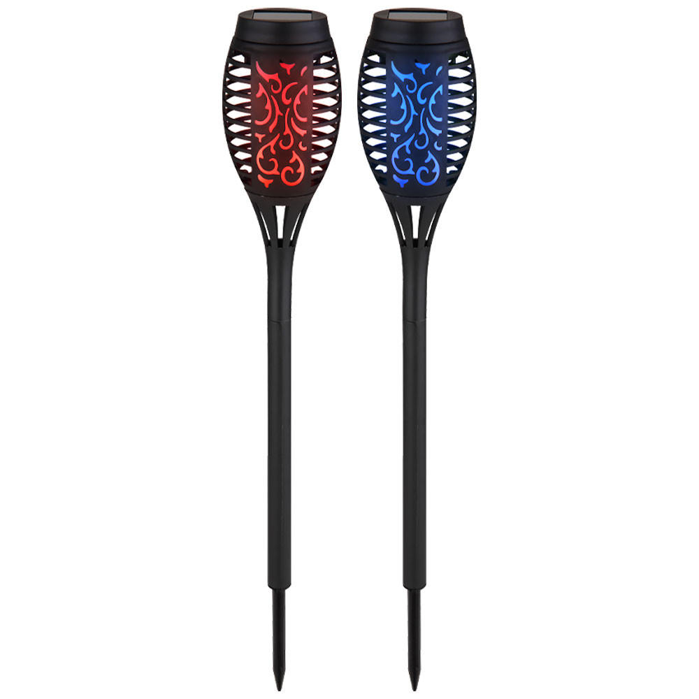 LED AUSSENLEUCHTE Solar Schwarz - Schwarz, Kunststoff (7.5/7.5/50.5cm) - Globo Lighting