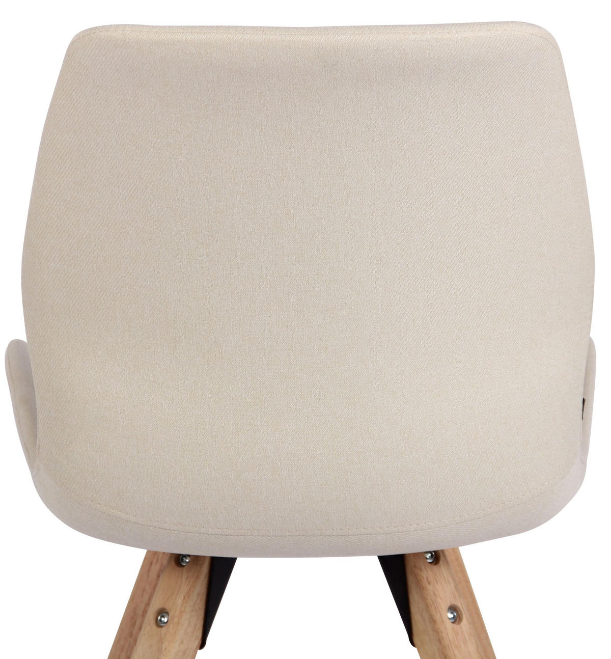 STUHL Stoff creme - Eukalyptusholzfarben/Creme, Holz/Textil (49/87.5/58cm) - CLP