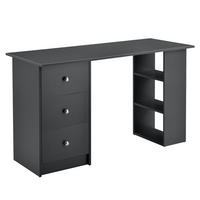 SCHREIBTISCH Lemberg - Dunkelgrau, Holzwerkstoff (49/120/72cm) - [en.casa]