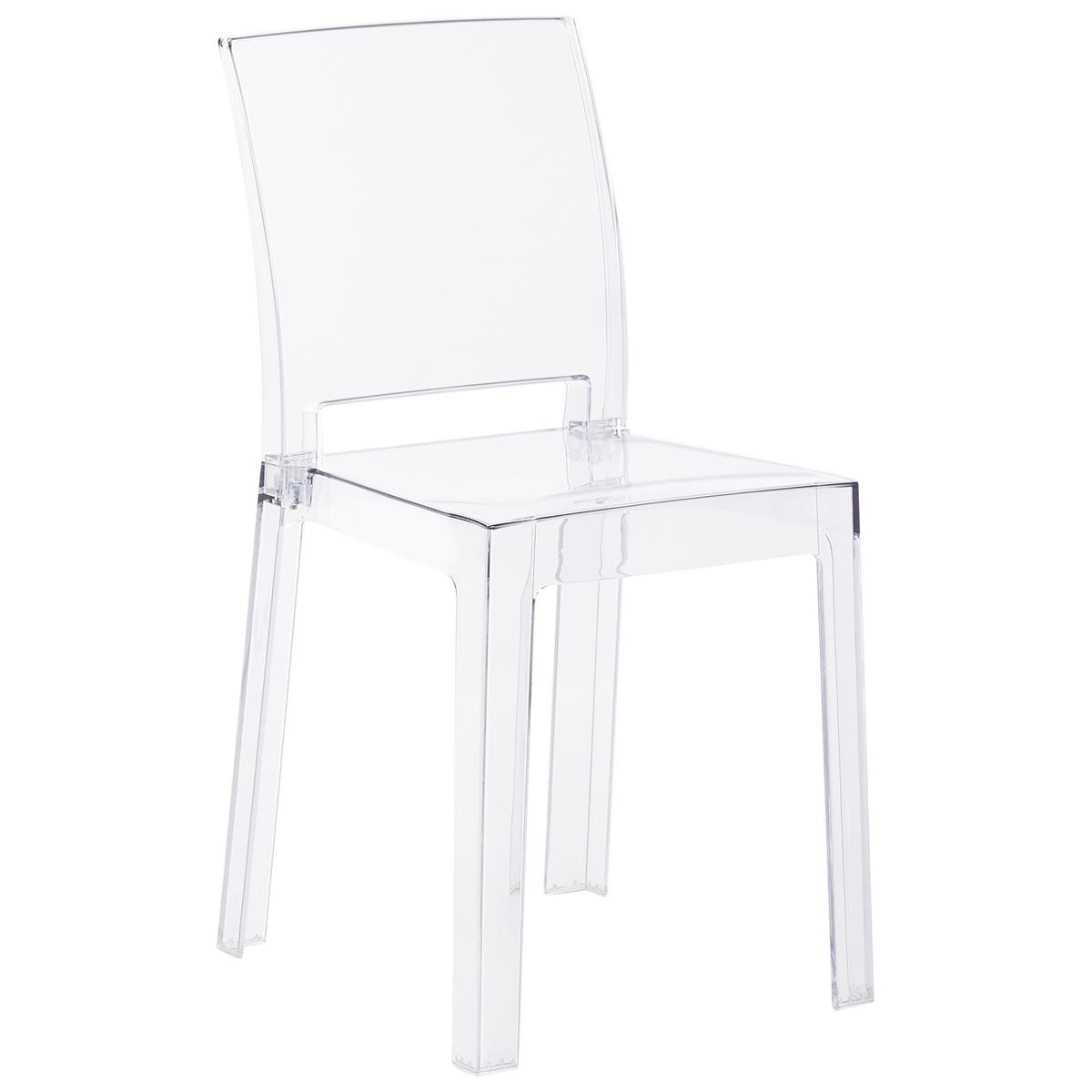 ESSZIMMERSTUHL 2er Set Transparent Westbridge - Transparent, Kunststoff (40/82/45cm) - Beliani