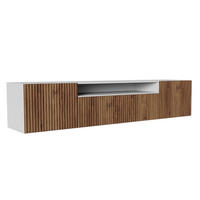 TV-LOWBOARD Weiß NOELI Hängend Mit Gerillten Fronten Für Fernseher - Braun, Holzwerkstoff (200/40/41cm) - Sepro Meble