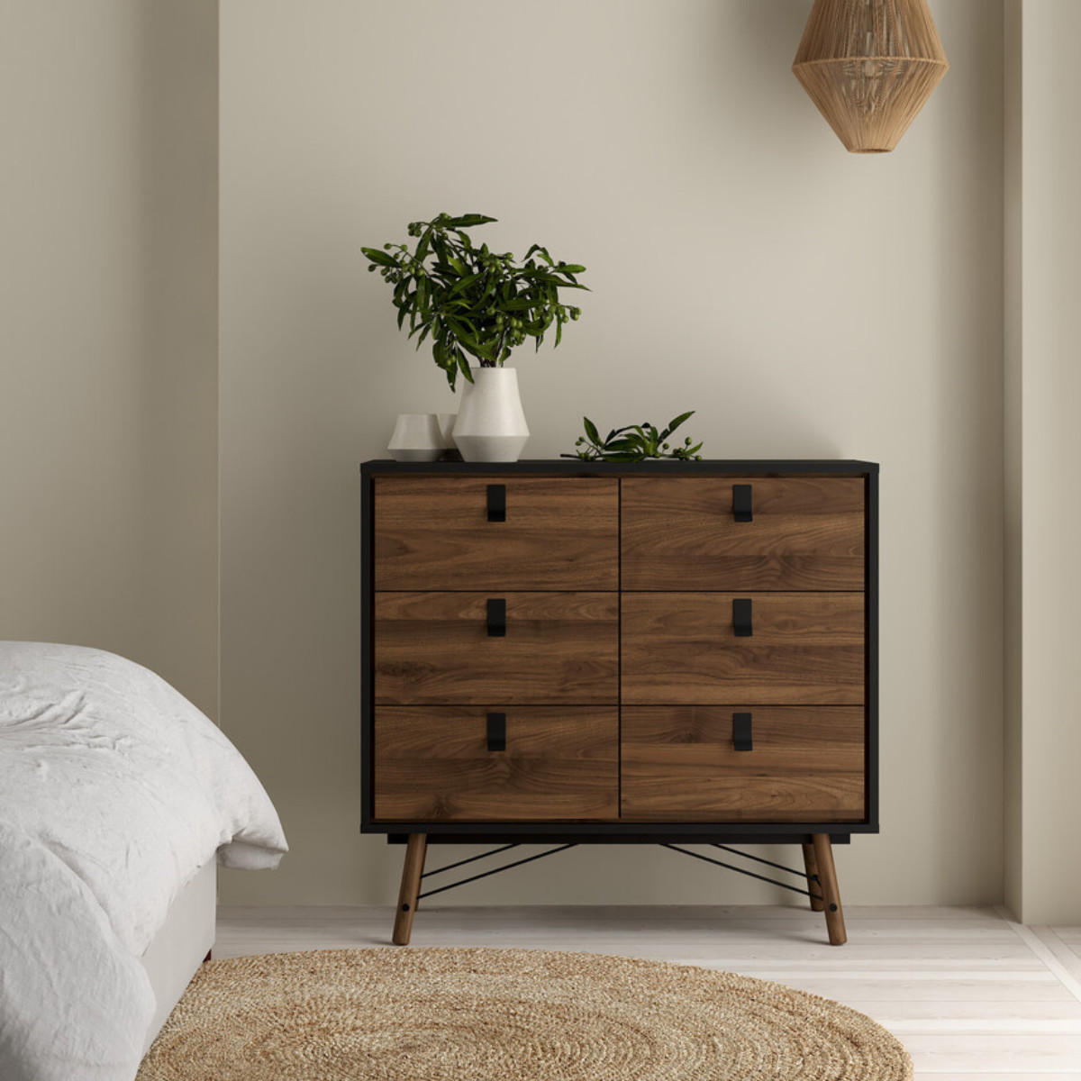KOMMODE Schwarz - Schwarz, Holzwerkstoff (102/95/40cm) - ebuy24