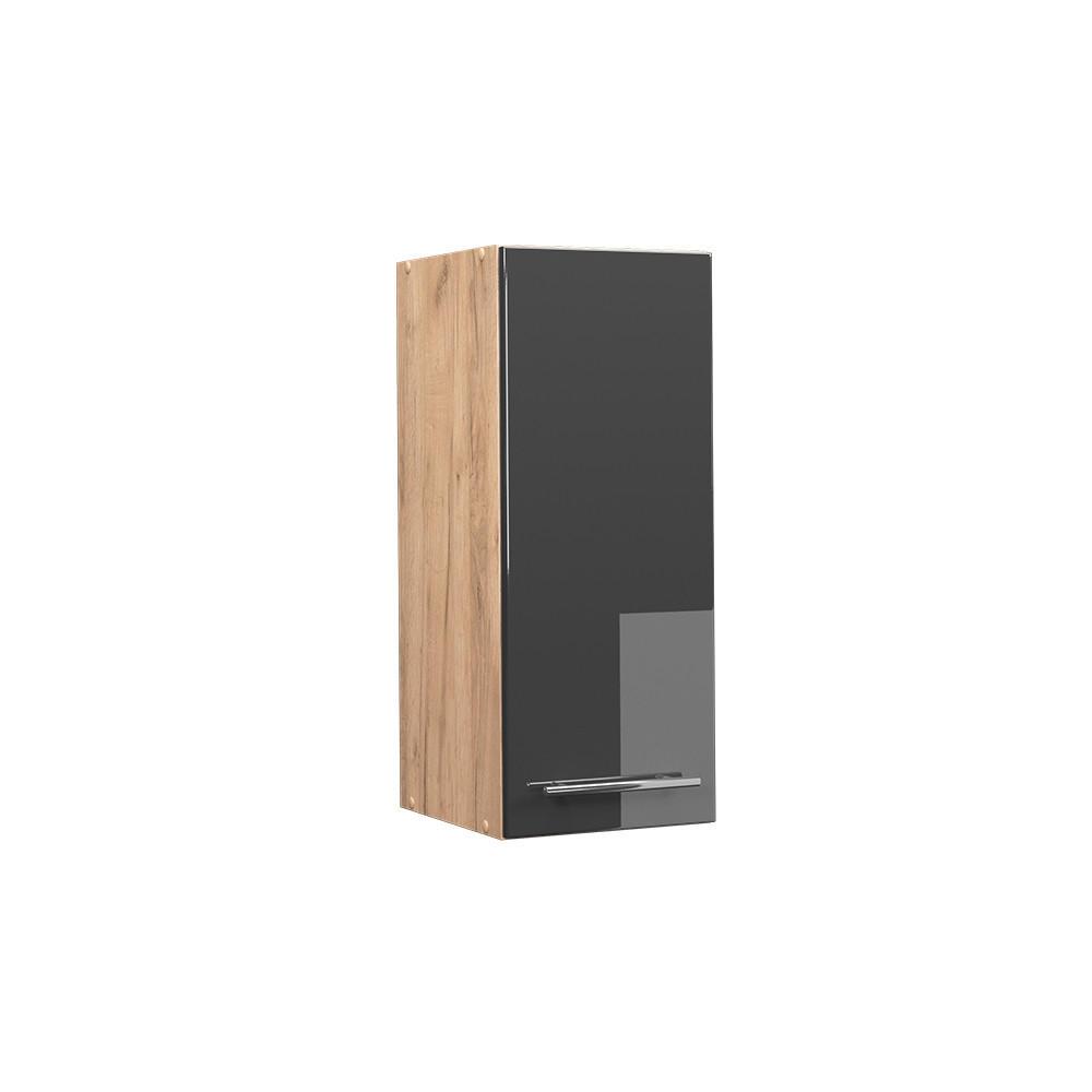 HÄNGESCHRANK Fame-Line Anthrazit Hochglanz 30 cm - Anthrazit/Eiche Wotan, Holzwerkstoff (30/72/34.1cm) - Vicco