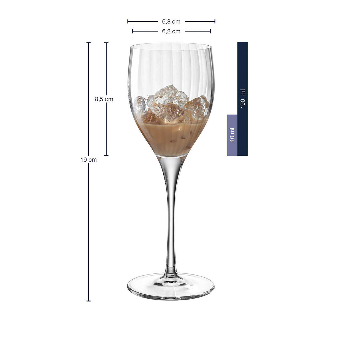 LIKÖRGLÄSER Poesia transparent 190 ml 6er Set - Transparent, Glas (0.19L) - Leonardo Living