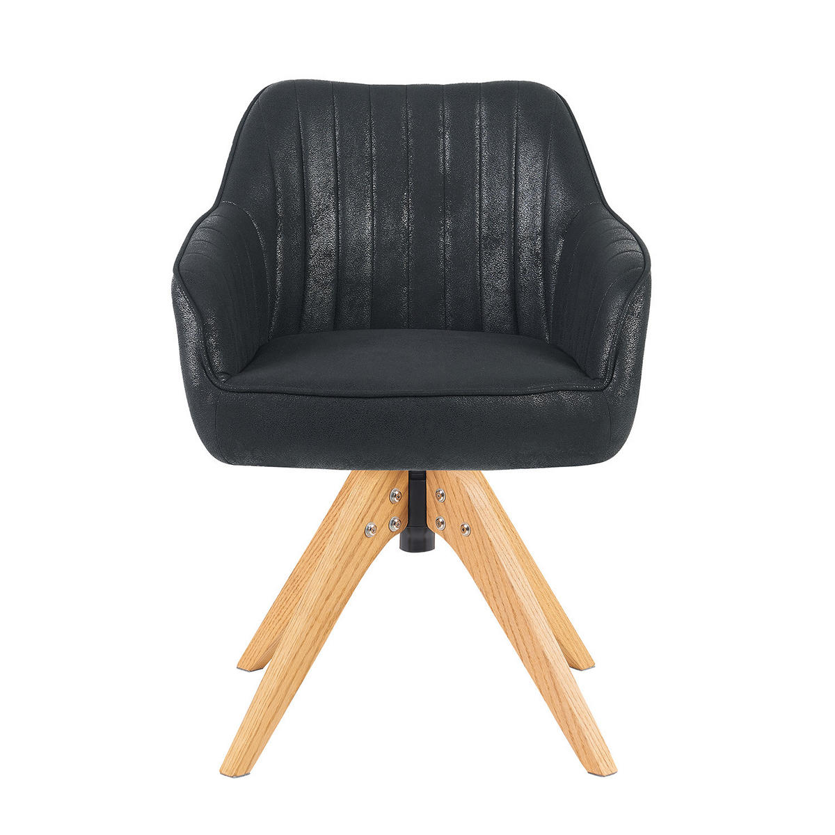 ARMLEHNSTUHL Mika-Finn 2er-Set - Honigeiche/Schwarz, Eichenholz/Holz (60/82/61cm) - DUBI Möbel