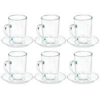 CAPPUCCINO-TASSEN Glas 6er-Set 200 ml - Transparent, Glas (200L) - Vivalto