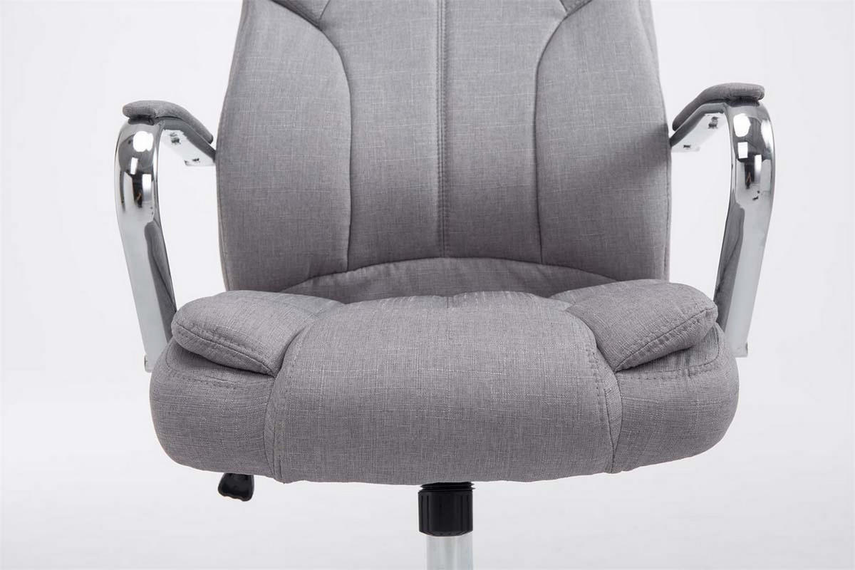 BÜROSTUHL Xavier Two, Stoffbezug Grau - Grau, Textil/Metall (62/125/70cm) - TPFLiving