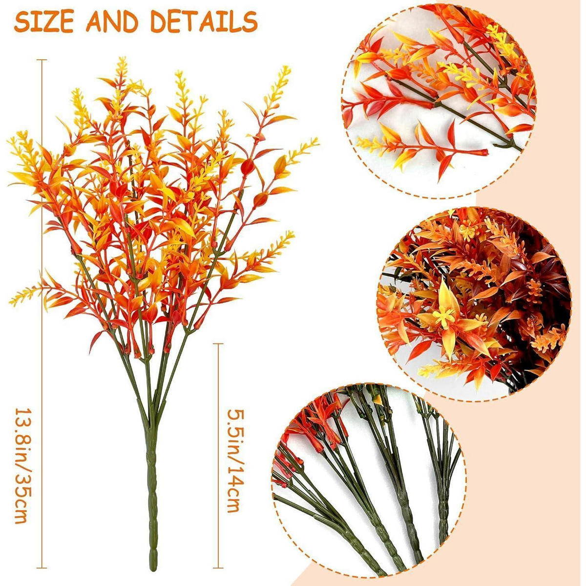 KÜNSTLICHE Herbstblumen 8-teiliges Set Gelb - Multicolor, Kunststoff (35cm)