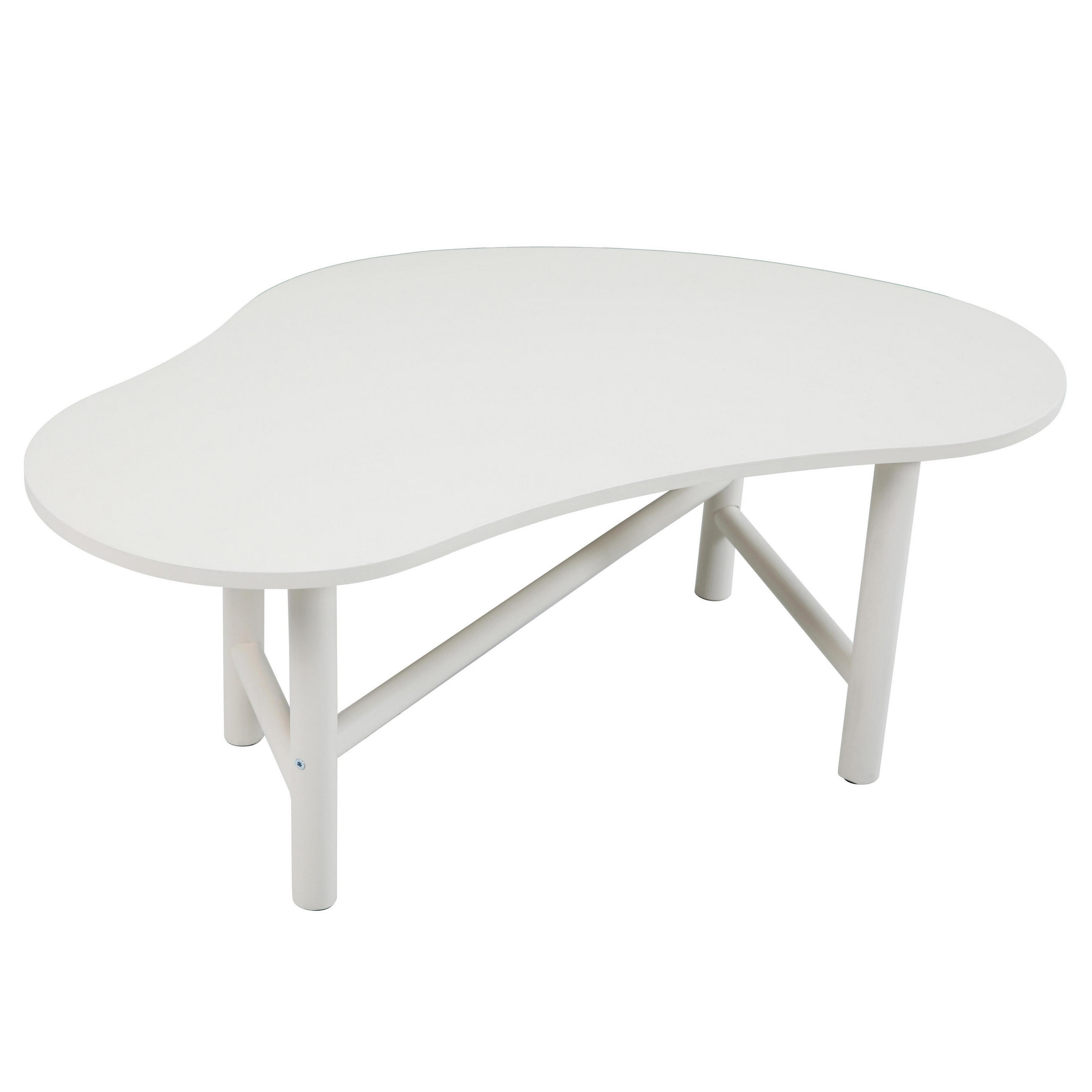 COUCHTISCH, Weiß - Weiß, Holz (100/60/38cm) - Oviala