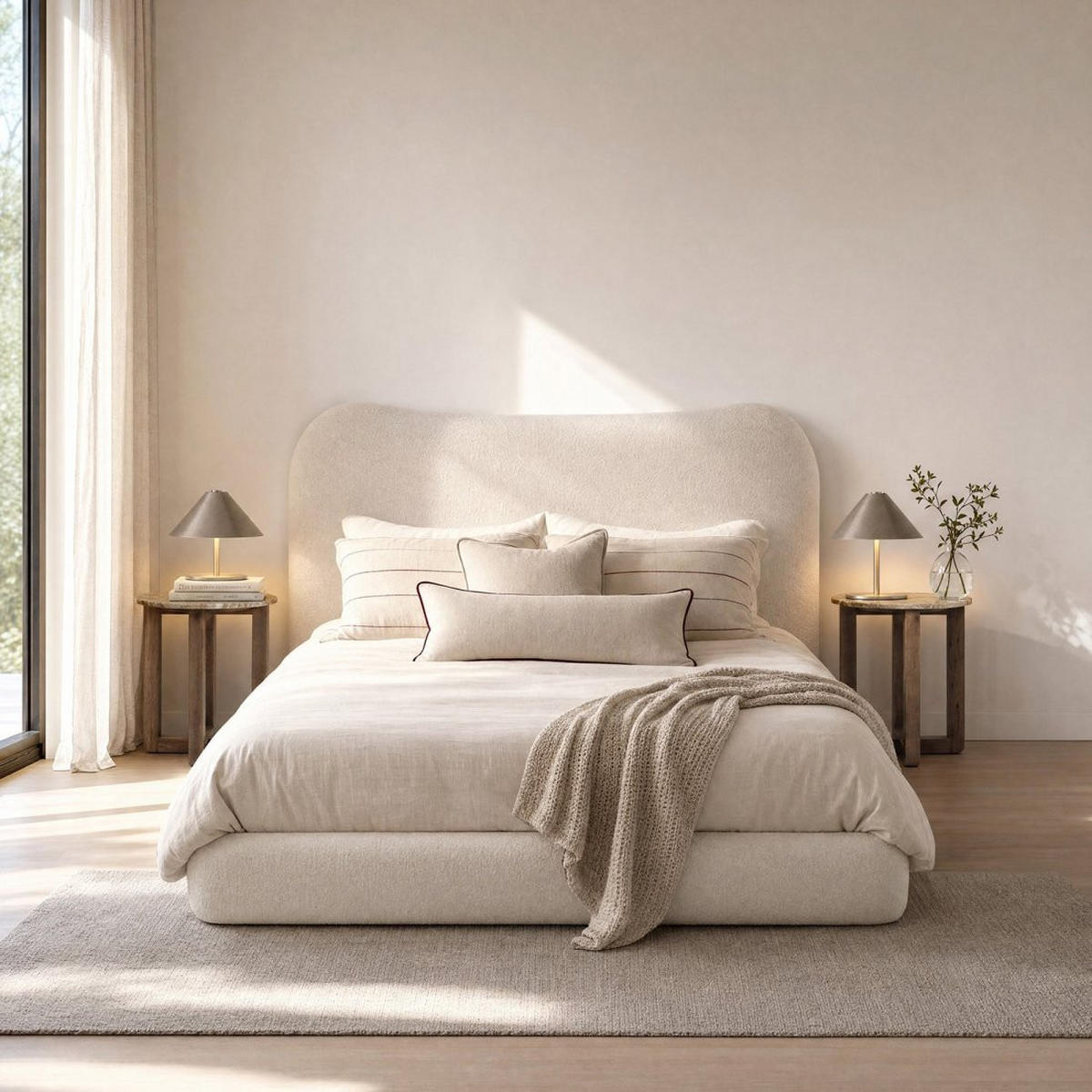 BEISTELLTISCH Vinh Walnuss 48 cm x 50 cm - Walnussfarben, Stein (48/50/48cm) - Klast Home