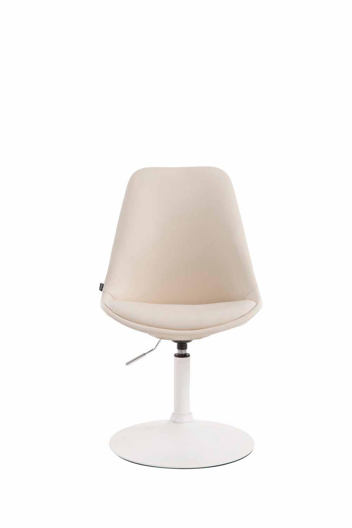 DREHSTUHL Lederlook creme - Creme/Weiß, Textil/Metall (48/76/57cm) - CLP