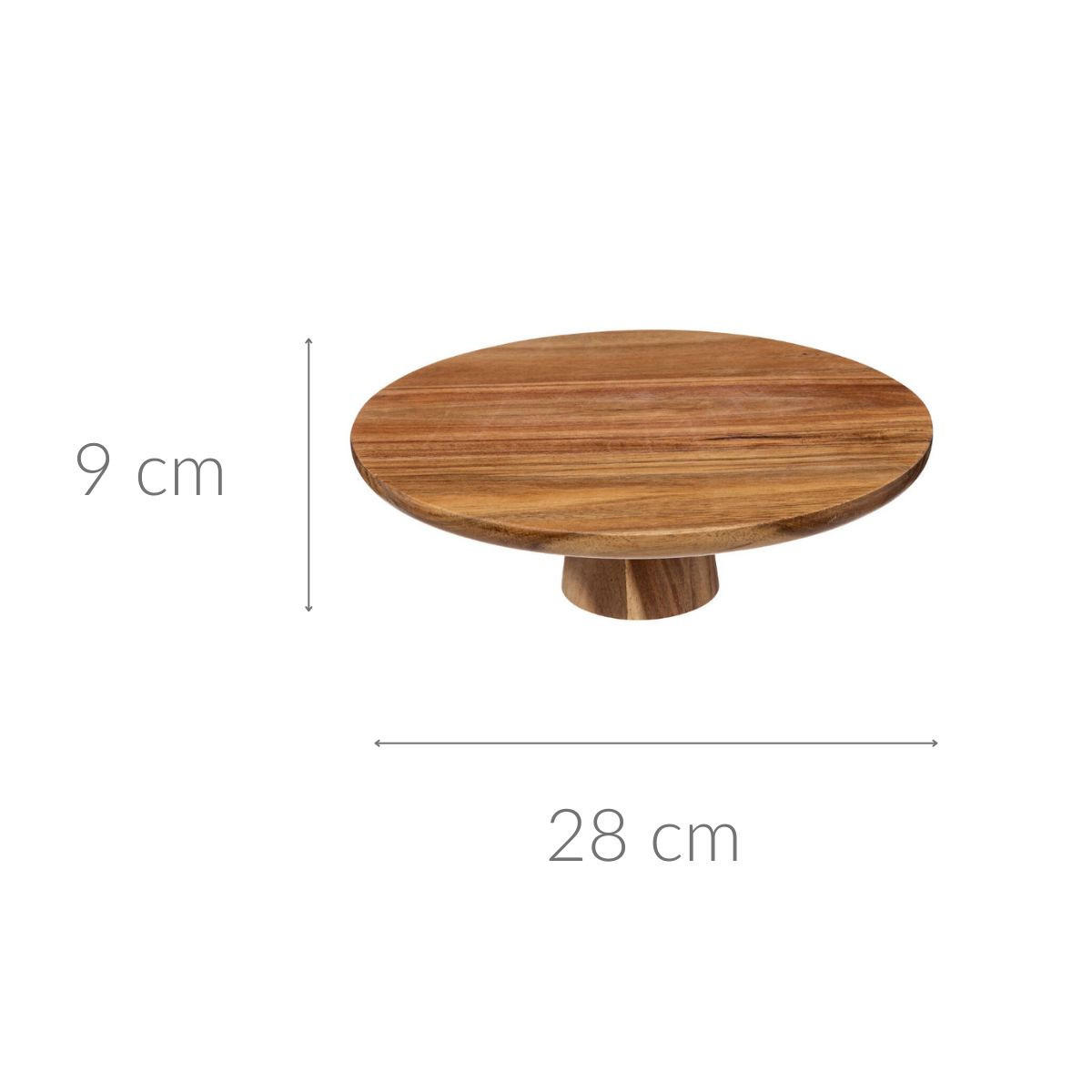 TORTENSTÄNDER aus Holz Braun 28/28/9 cm - Braun, Holz (28/9cm) - Secret de Gourmet