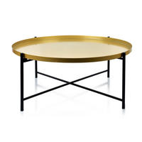COUCHTISCH Lucas Gold 76.5/76.5/32 cm Metall - Goldfarben, Metall (76.5/76.5/32cm) - Mondex