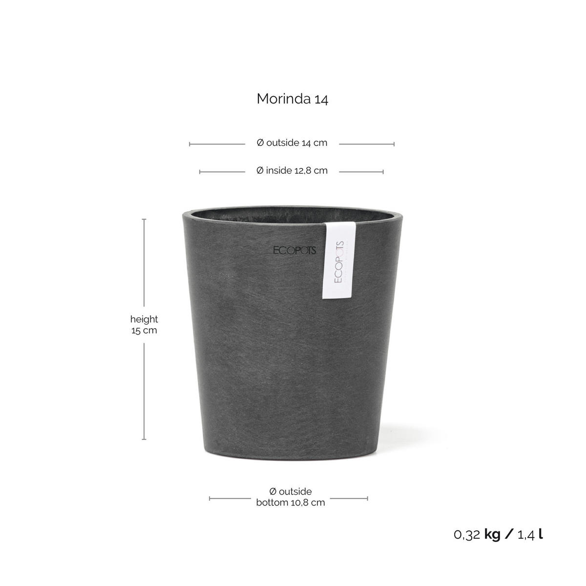 BLUMENTOPF Morinda Orchid 14/15 cm Dunkelgrau - Dunkelgrau, Kunststoff (14/15cm) - Ecopots