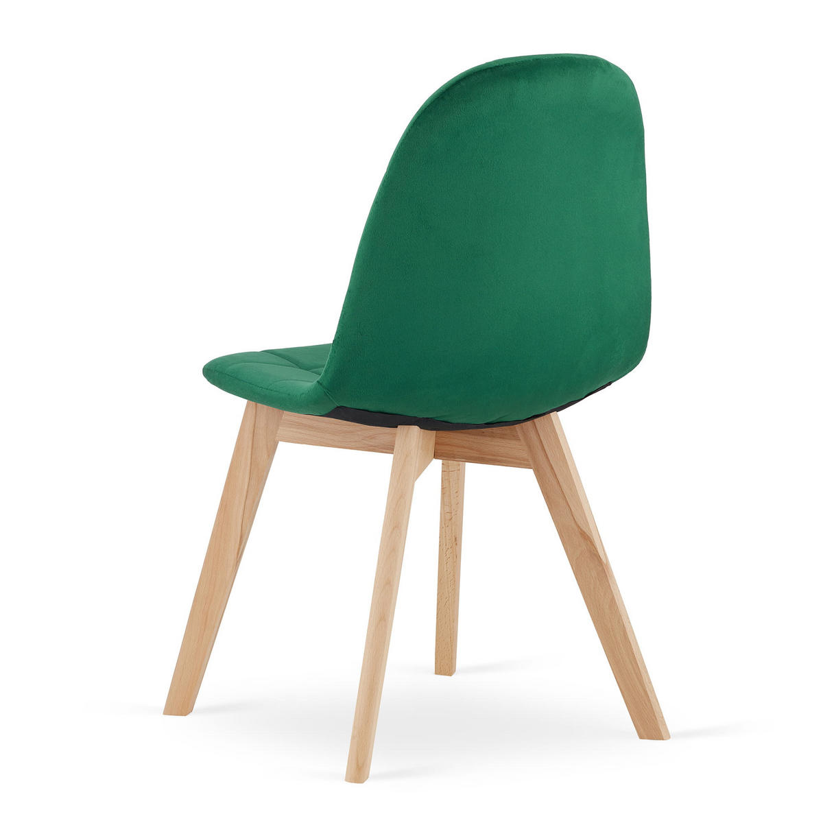 STUHL SORANO 1 Stück, Grün, mit Samtstoff gepolstert - Grün, Holz/Textil (45/82/54cm) - Komodee