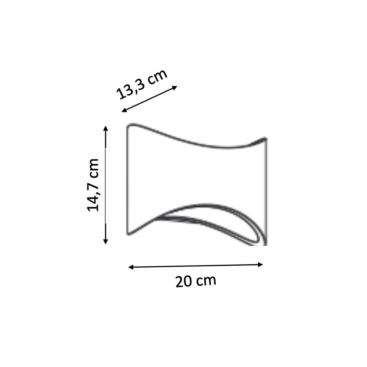 WANDLEUCHTE Calixta, Weiß, 20cm - Weiß, Naturmaterialien (13.3/14.7/20cm) - KOSILUM