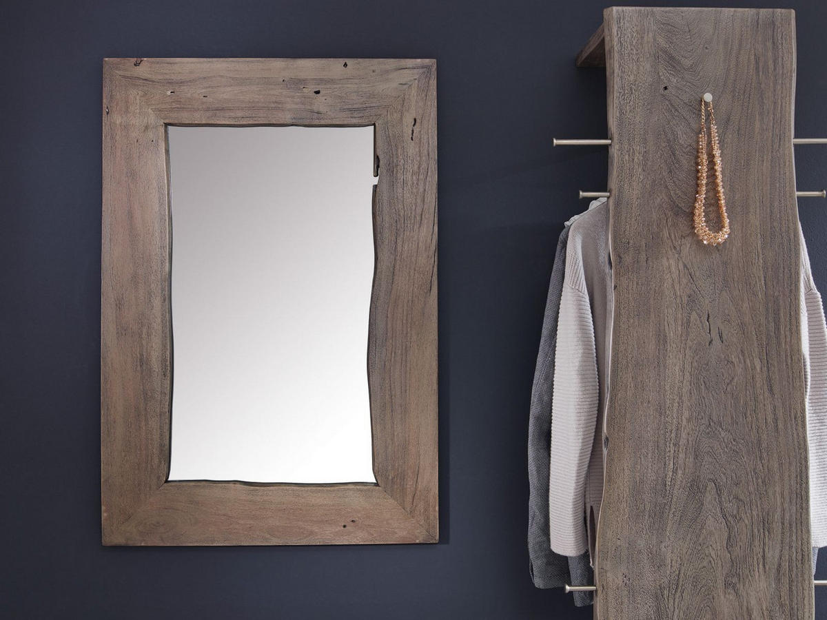 SPIEGEL Akazie 100x3x70 braun lackiert PURE ACACIA #813 - Braun, Holz (100/70/3cm) - Massivmoebel24